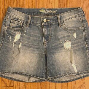 OLD NAVY Women's Distressed "Boyfriend" STRETCH Denim Shorts ~ Sz 2